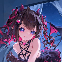 This is a pixiv picture whose title is 小恶魔夜袭.