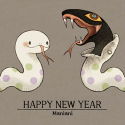 This is a pixiv picture whose title is HAPPY NEW YEAR 2025.