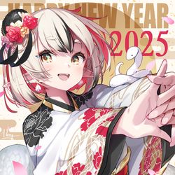 This is a pixiv picture whose title is Happy new year 2025.