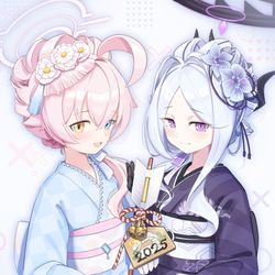 This is a pixiv picture whose title is お正月ホシヒナ2025.