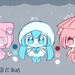 This is a pixiv picture whose title is あめだま＆まだあめ　設定資料.