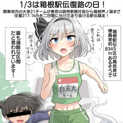 This is a pixiv picture whose title is 1/3は箱根駅伝復路の日！.