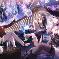 This is a pixiv picture whose title is HNY2025 Herta Space Station.