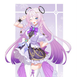 This is a pixiv picture whose title is 偶像奶奶.