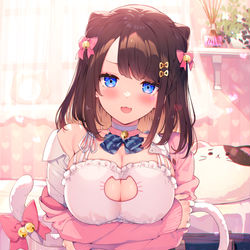 This is a pixiv picture whose title is 『リボンヘアピンちゃん』 ＼フィギュア化／.