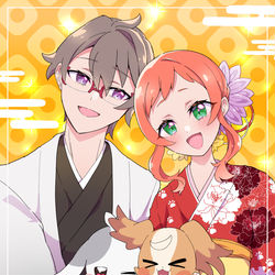 This is a pixiv picture whose title is あけましてわんだふる～！！.