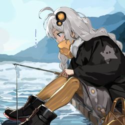 This is a pixiv picture whose title is わかさぎ釣り.