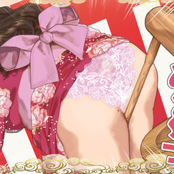 This is a pixiv picture whose title is お尻で餅をついてくれるお姉さん.