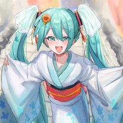 This is a pixiv picture whose title is 「マスター、明けましておめでとうございます！」.