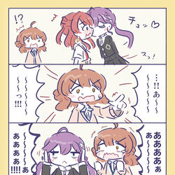 This is a pixiv picture whose title is 【NIA編】花海姉妹と燐羽さん漫画.