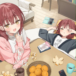 This is a pixiv picture whose title is あけおめふたご.