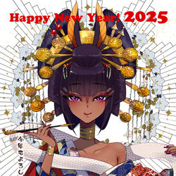 This is a pixiv picture whose title is 2025巳年.