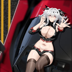 This is a pixiv picture whose title is 霞飞（赛车服）.