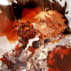 This is a pixiv picture whose title is ライオンハート.
