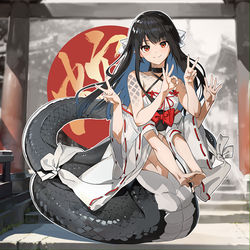 This is a pixiv picture whose title is 姦姦蛇螺.
