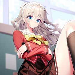 This is a pixiv picture whose title is 友利奈緒.