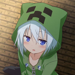 This is a pixiv picture whose title is クリーパーカー娘.