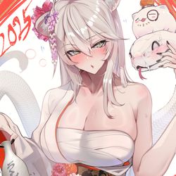 This is a pixiv picture whose title is お正月ししろん2025㊗.