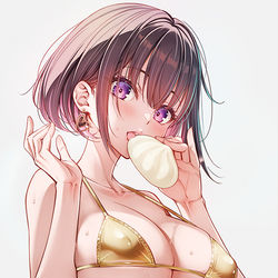This is a pixiv picture whose title is 肉まん娘.