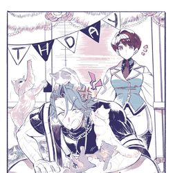 This is a pixiv picture whose title is 【skeb】誕生日サプライズをしたいドゥリーヨダナとよその子さん.