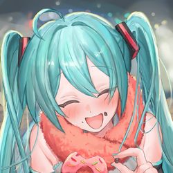 This is a pixiv picture whose title is 「えへへ、マスターついてますよ！」.