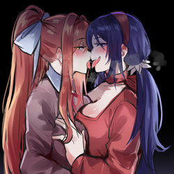 This is a pixiv picture whose title is Monika x Mita.