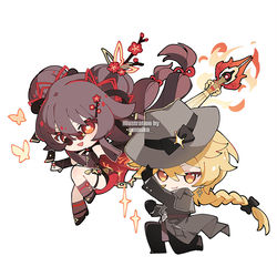This is a pixiv picture whose title is Chibi Genshin Noir.