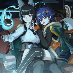 This is a pixiv picture whose title is 不用担心，我会砍掉那些蹦出来的怪物.