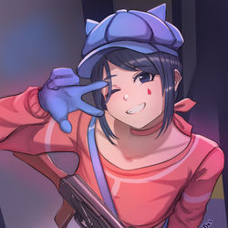 This is a pixiv picture whose title is キャッピー.