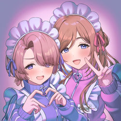 This is a pixiv picture whose title is りなまおジャージメイド.