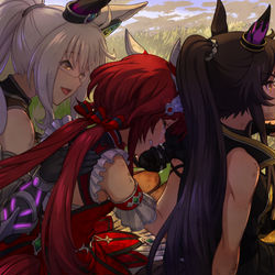 This is a pixiv picture whose title is チャンピオンズミーティングLONGダメ金.