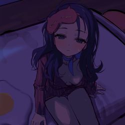 This is a pixiv picture whose title is sleepy mita.