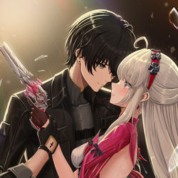 This is a pixiv picture whose title is 漂泊者xカルロッタ.