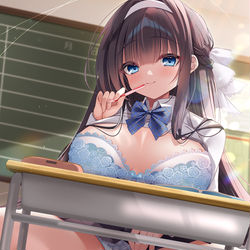 This is a pixiv picture whose title is "ヒミツ"の答え合わせしよ💙.