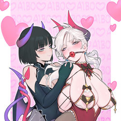 This is a pixiv picture whose title is aibo&叶晴魅魔版封面.