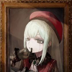 This is a pixiv picture whose title is 缝上吧，我以后再也不会说话了🤐.