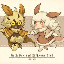 This is a pixiv picture whose title is ヤママユガとカイコガ.