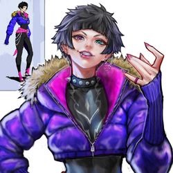 This is a pixiv picture whose title is ✏️ - Juri Han - from concept art.