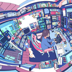 This is a pixiv picture whose title is KADOKAWAドワンゴ情報工科学院　パンフレットイラスト.