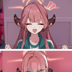 This is a pixiv picture whose title is 오징어 게임.