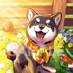This is a pixiv picture whose title is 【お仕事】 黒井しばさん 2025誕生日グッズイラスト.