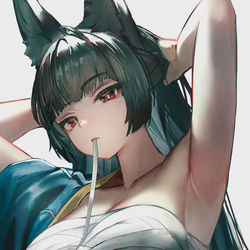 This is a pixiv picture whose title is 🍒 Hoshimi Miyabi (Dressing Up).