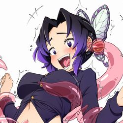 This is a pixiv picture whose title is Ticklish Shinobu.
