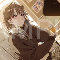 This is a pixiv picture whose title is 🤍🧡.