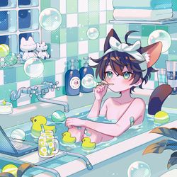 This is a pixiv picture whose title is お風呂時間.