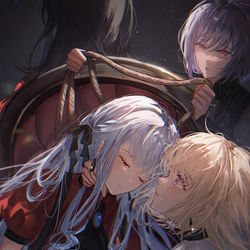 This is a pixiv picture whose title is The Judas Kiss.