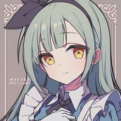 This is a pixiv picture whose title is 『不思議の国の睦』.