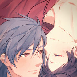 This is a pixiv picture whose title is 貼貼.