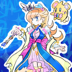 This is a pixiv picture whose title is キュアミラクル💙コスのロゼッタ.