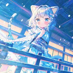 This is a pixiv picture whose title is 【お仕事】琥珀ねねさんMVイラスト.